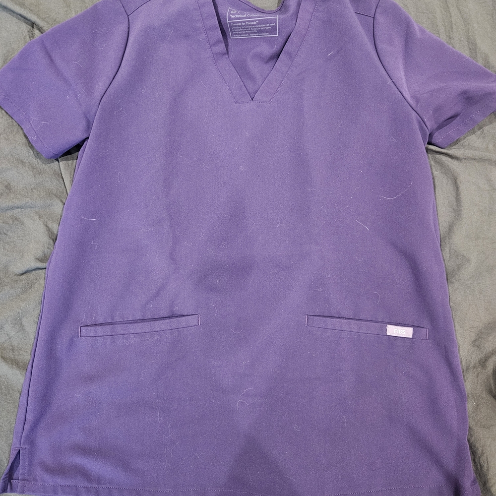 Figs Purple Shadow Casma Top